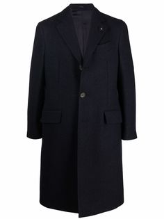 Lardini шерстяное однобортное пальто