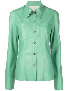 Nanushka рубашка Priya из искусственной кожи