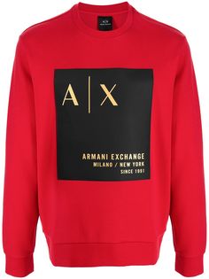 Armani Exchange джемпер с нашивкой-логотипом