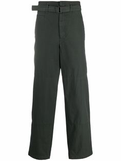 Lemaire брюки прямого кроя с поясом