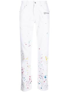 Off-White узкие джинсы Splatter из коллаборации с Marais
