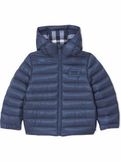 Burberry Kids пуховик с капюшоном