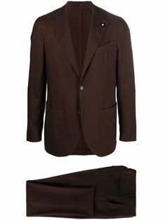 Lardini шерстяной костюм с однобортным пиджаком