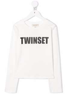 TWINSET Kids футболка с логотипом
