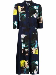 PS Paul Smith платье-рубашка с графичным принтом