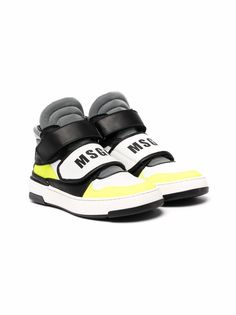 MSGM Kids высокие кроссовки на липучках