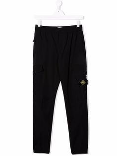 Stone Island Junior брюки карго с нашивкой