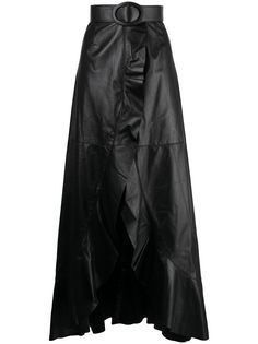 Costarellos кожаная юбка асимметричного кроя