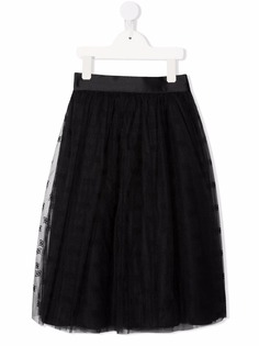 Fendi Kids пышная юбка с логотипом
