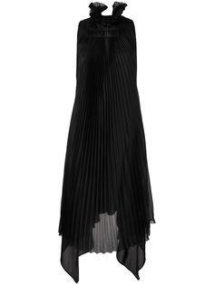 Shanshan Ruan шелковое платье с плиссировкой