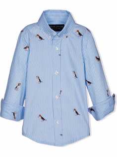 Lapin House рубашка в полоску с принтом