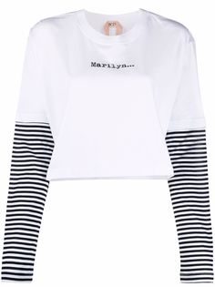 Nº21 футболка с длинными рукавами и принтом Marilyn