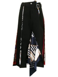 Junya Watanabe юбка с завышенной талией и вставками
