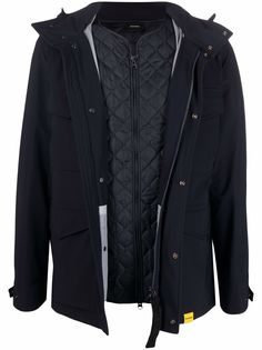 Aspesi пальто на молнии в воротником-воронкой