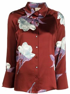 LAutre Chose шелковая рубашка с цветочным принтом