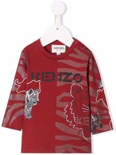 Kenzo Kids футболка из органического хлопка с принтом