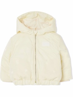Burberry Kids пуховик с нашивкой-логотипом