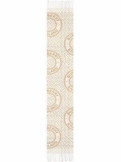 Burberry кашемировый шарф с монограммой TB