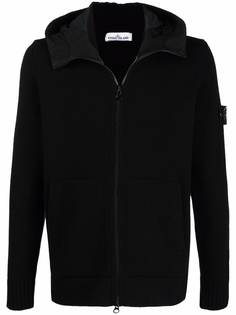 Stone Island худи на молнии с нашивкой Compass