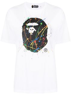 A BATHING APE® футболка с эффектом разбрызганной краски Bape