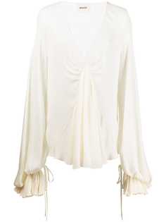 KHAITE блузка The Mari с драпировкой