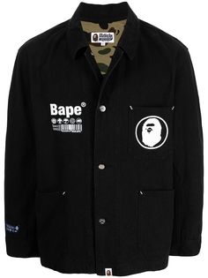 A BATHING APE® джинсовая куртка с логотипом Bape