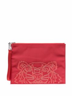 Kenzo клатч с вышитым логотипом