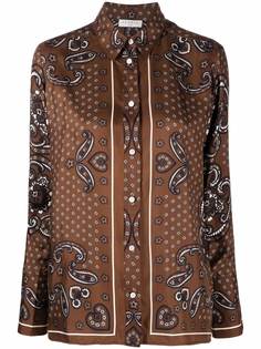 SANDRO шелковая рубашка с принтом пейсли