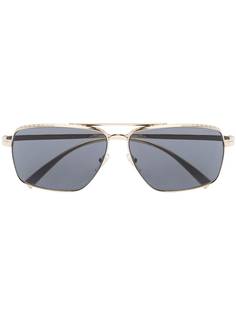 Versace Eyewear солнцезащитные очки в прямоугольной оправе с декором Greca