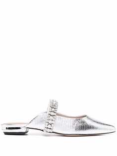Kurt Geiger London мюли с эффектом металлик