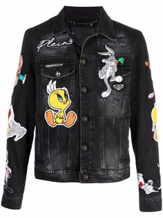 Philipp Plein джинсовая куртка из коллаборации с Looney Tunes