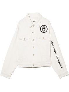 MM6 Maison Margiela Kids джинсовая куртка с логотипом