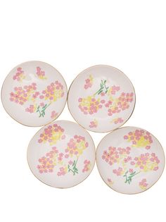 Bernadette набор из четырех глубоких тарелок с цветочным принтом