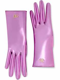 Dolce & Gabbana кожаные перчатки с логотипом