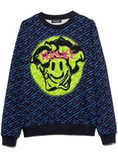 Versace Kids толстовка с принтом Medusa Smile