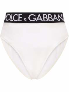 Dolce & Gabbana трусы-брифы с логотипом и завышенной талией
