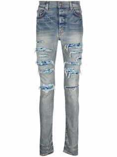AMIRI узкие джинсы с эффектом потертости