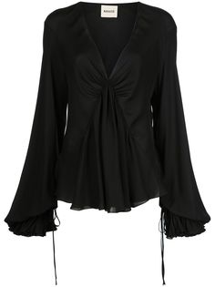 KHAITE расклешенная блузка The Mari
