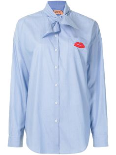 Nº21 рубашка с завязками и вышивкой