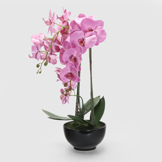 Цветок искусственный Орхидея в горшке 4 цвета 62 см Fuzhou Light