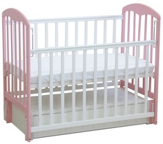 Детская кровать Фея 328, бело-розовая
