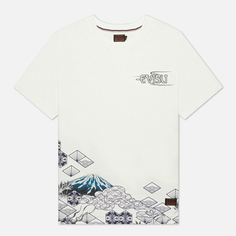 Мужская футболка Evisu Heritage Dragon & Mountain Fuji Printed, цвет белый