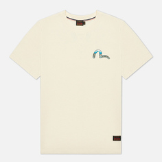 Мужская футболка Evisu Heritage Dragon & Mountain Fuji Daicock Printed, цвет бежевый