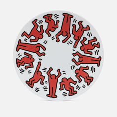Тарелка Ligne Blanche Keith Haring Red On White Large, цвет белый