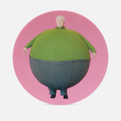 Тарелка Ligne Blanche Erwin Wurm The Artist Who Swallowed The World Pink Large, цвет розовый