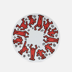 Тарелка Ligne Blanche Keith Haring Red On White Medium, цвет белый