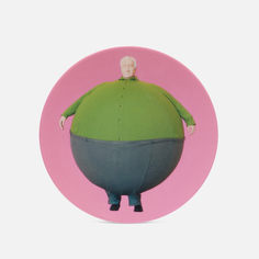 Тарелка Ligne Blanche Erwin Wurm The Artist Who Swallowed The World Pink Medium, цвет розовый