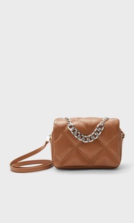 Stradivarius Стеганая Сумка С Плечевым Ремнем И Цепочкой Цвет Карамели 103
