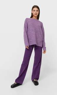 Stradivarius Футболка Из Мягкой Ткани Темно-Пурпурный S
