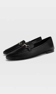 Stradivarius Мягкие Лоферы Цвета Экрю С Пряжкой Черный 37